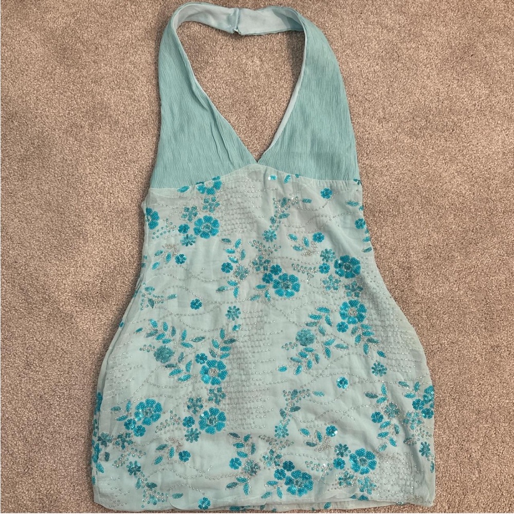 EGO Blue Floral Mini Dress